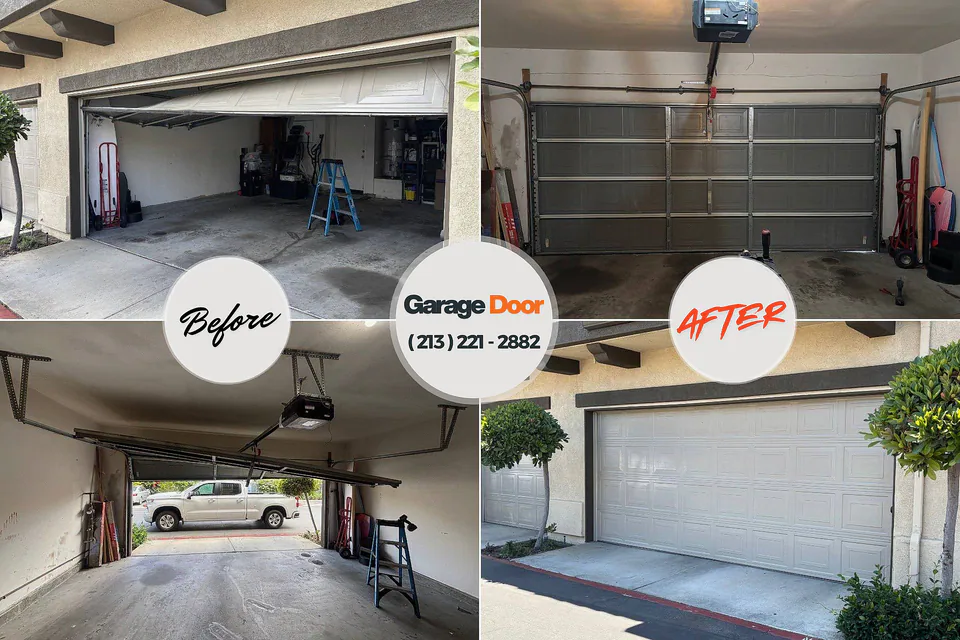 Before and after: garage door repair Eupora, MS